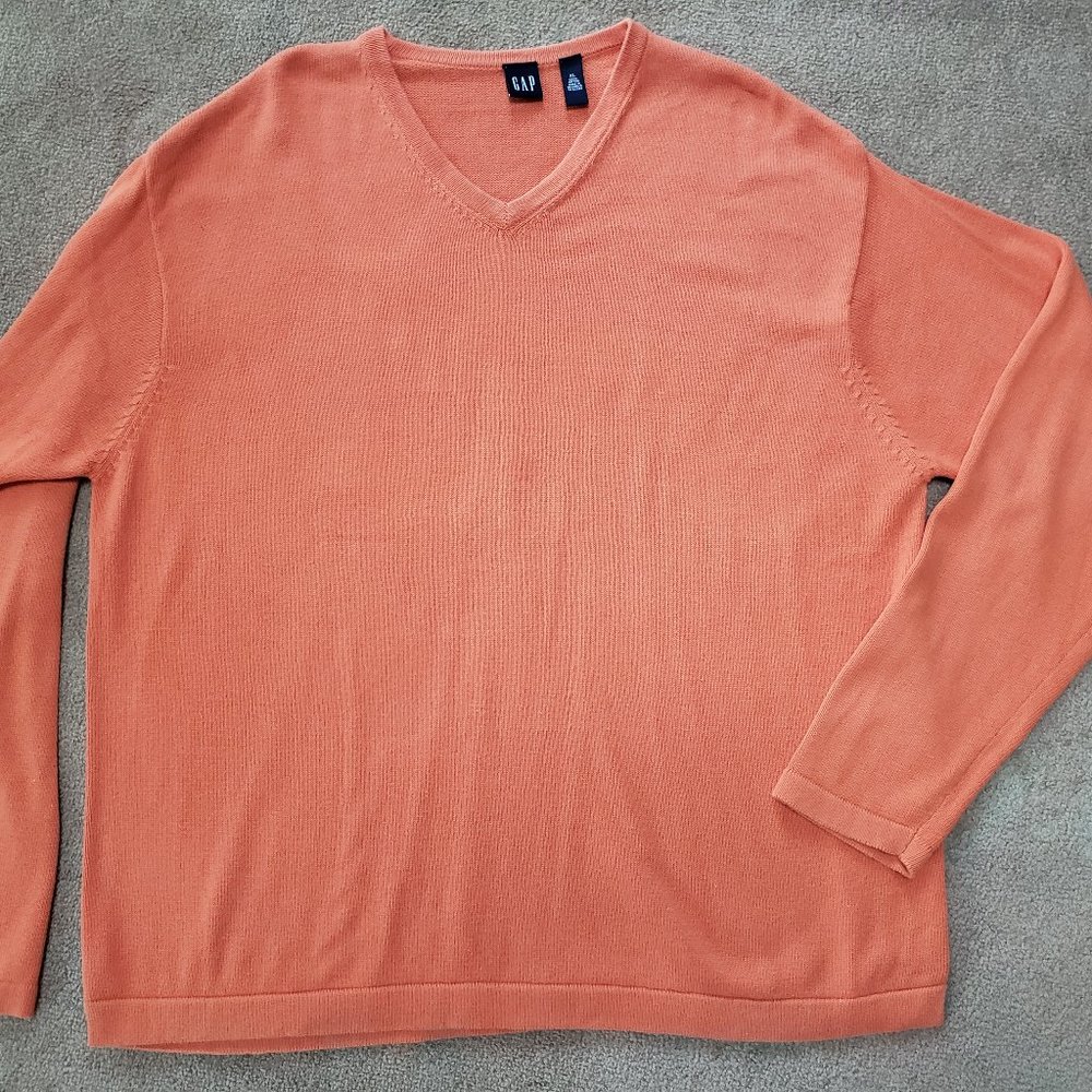GAP 100% Cotton Sweater, Orange, XL